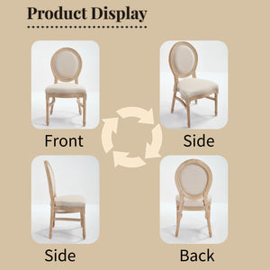 English Elm French Country Dining Chairs Set Of 2 - Elegant Upholstered, Stackable & Versatile For Any Space W3426P324205