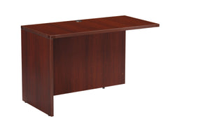 OSP Home Furnishings Napa Modular Return Shell Seating Unit for Lounge and Reception Contemporary Style 48X24  Mahogany NAP-45-MAH