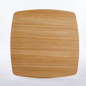 English Elm 42 42 Inch Square Dining Table Mid-Century Tulip Design for 4-6, Sturdy Metal Pedestal Base, Easy Assemble Oak W3766P370364