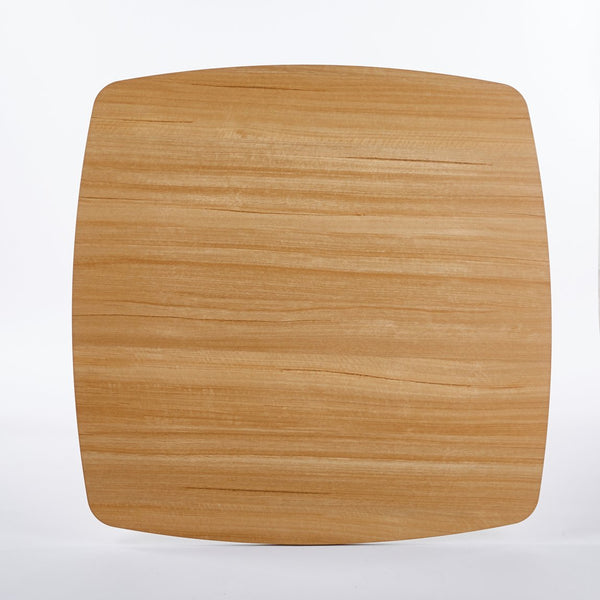 English Elm 42 42 Inch Square Dining Table Mid-Century Tulip Design for 4-6, Sturdy Metal Pedestal Base, Easy Assemble Oak W3766P370364