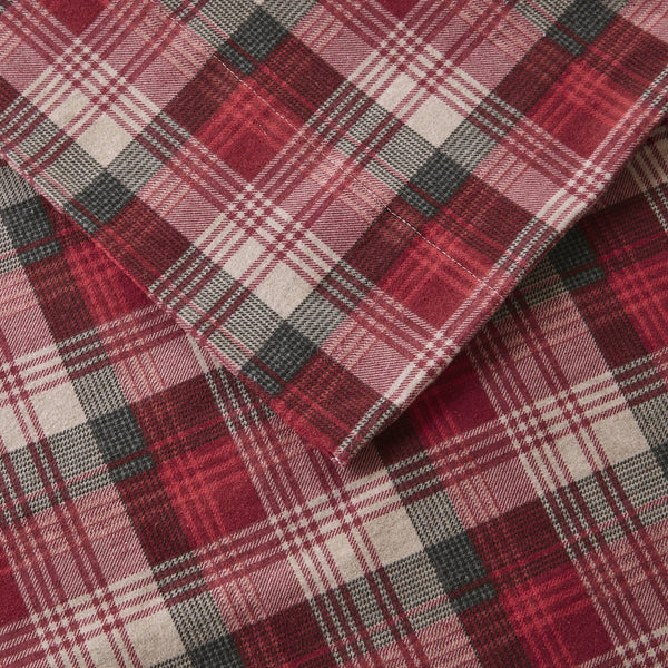 English Elm 4 Pcs Cozy Red Plaid Full Sheet Set - 100% Cotton Flannel For Softness, Warmth & Timeless Style B035P319782