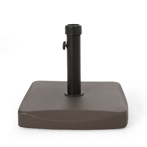 English Elm Christopher Knight Home® - UM-HOLDER Square 55 lbs Brown Concrete Base - Heavy-Duty 24x22x4 in Patio Umbrella Stand, Stable & Durable 54755.00BRN