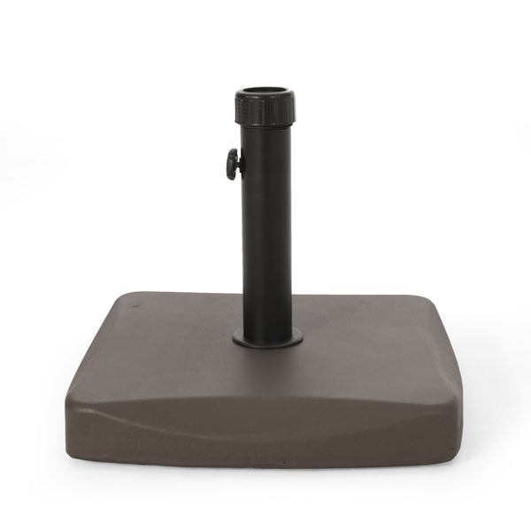 English Elm Christopher Knight Home® - UM-HOLDER Square 55 lbs Brown Concrete Base - Heavy-Duty 24x22x4 in Patio Umbrella Stand, Stable & Durable 54755.00BRN