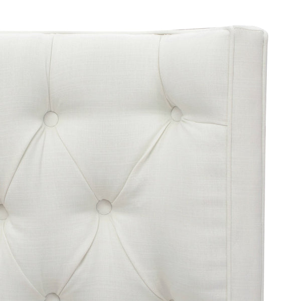 English Elm Jennifer Taylor Home - Brooklyn King Tufted Panel Bed Set - Elegant Antique White Upholstery For A Luxurious Bedroom Upgrade B2719P238197