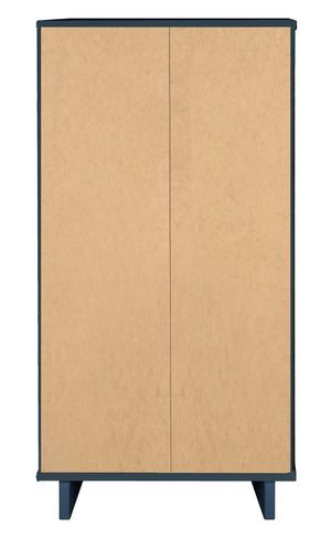 English Elm Granville 24" Chest In Midnight Blue – Elegant 5-Drawer Solid Wood Storage With Luxe Gold Handles B365S00071