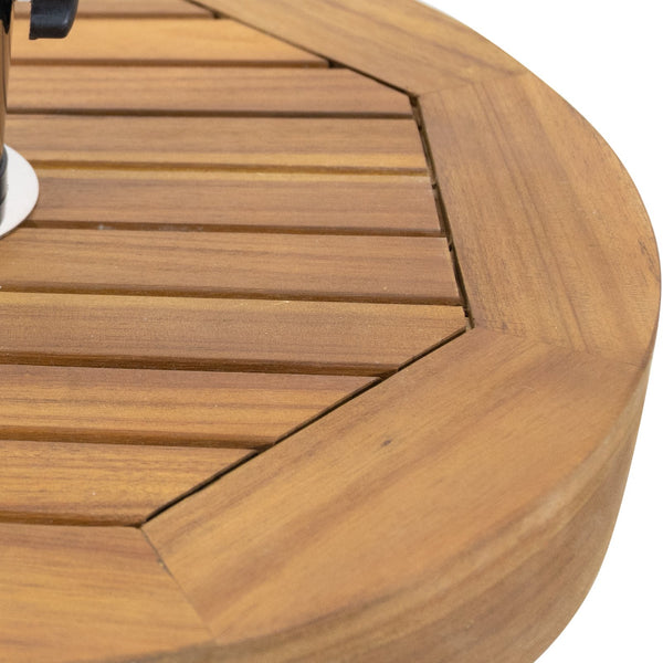 English Elm Christopher Knight Home® - RALPH Teak Round Umbrella Base with Stainless Steel Tube & Concrete Core, 30 lb, Fits 1.57–1.77" 70857.00