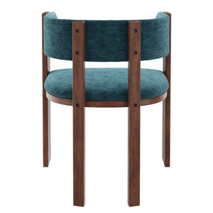 English Elm Unique Bentwood Sculptural Dining Chair Set with Cushioned Seat for Kitchen Use T3609P482845