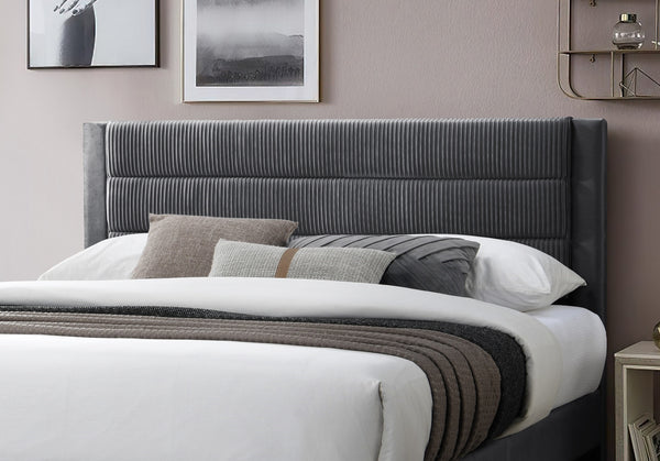 English Elm Luxury Corduroy Platform Full Bed with Storage Drawer and Channel Tufted Headboard B011P418592