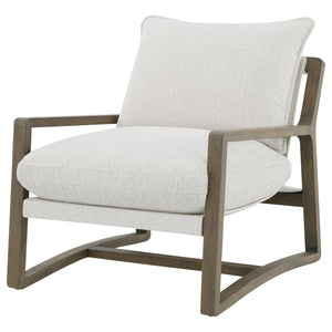 English Elm O'brien Boucle Accent Chair with Ash Wood Frame for Modern Living Rooms B062P441321