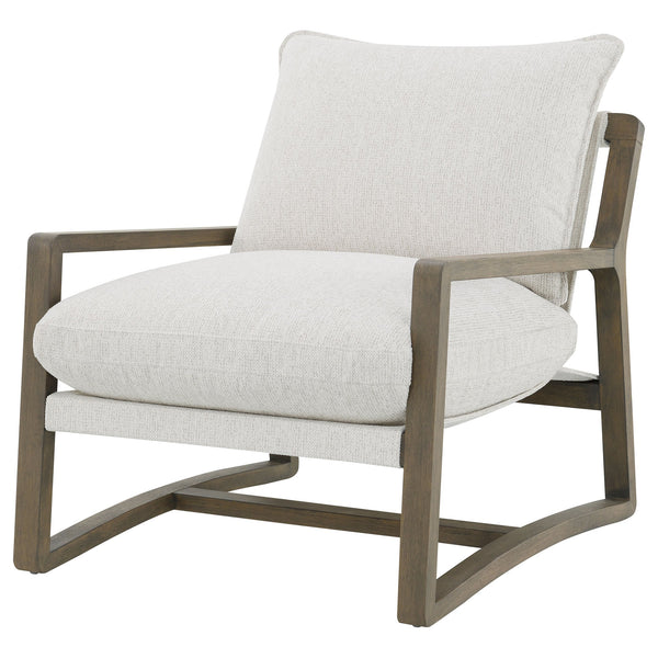 English Elm O'brien Boucle Accent Chair with Ash Wood Frame for Modern Living Rooms B062P441321