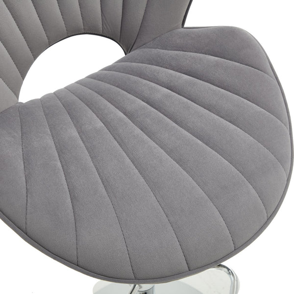 English Elm Bar Stools modern adjustable swivel counter chairs with back and footrest, chrome base for kitchen pub gatherings Grey W1249P386235