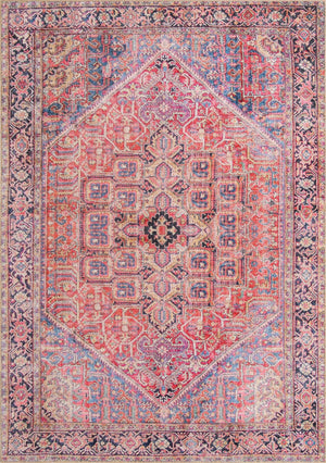 Unique Loom Timeless Simon Machine Made Abstract Rug Red, Beige/Blue/Brown/Green/Violet/Navy Blue 7' 7" x 10' 6"