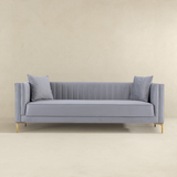 English Elm Ashcroft Furniture - Angelina Sofa 91" (Light Grey Velvet)