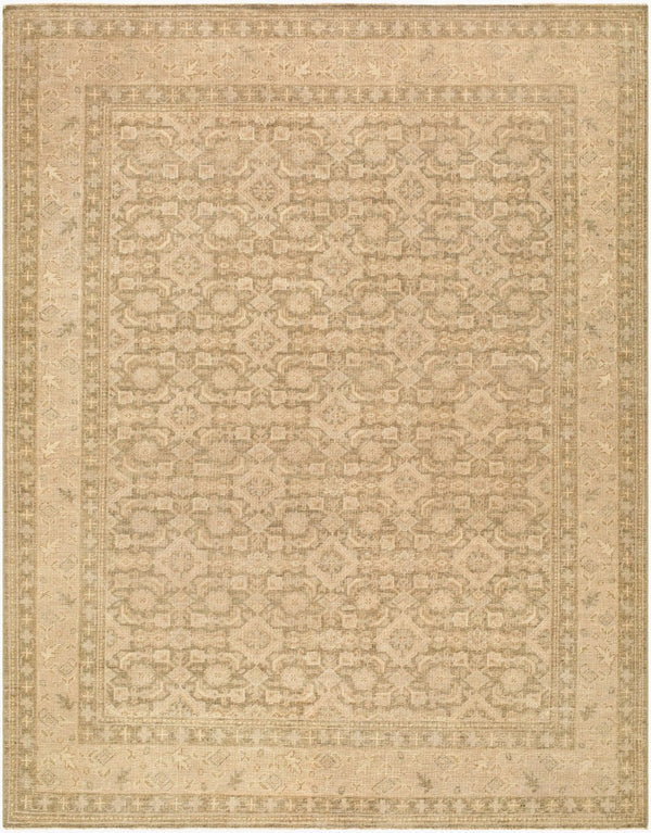 Surya Agra Hand-knotted Wool Area Rug with Intricate Traditional Indian Pattern for Large Rooms 9' x 12' Rectangle AAA2300-912