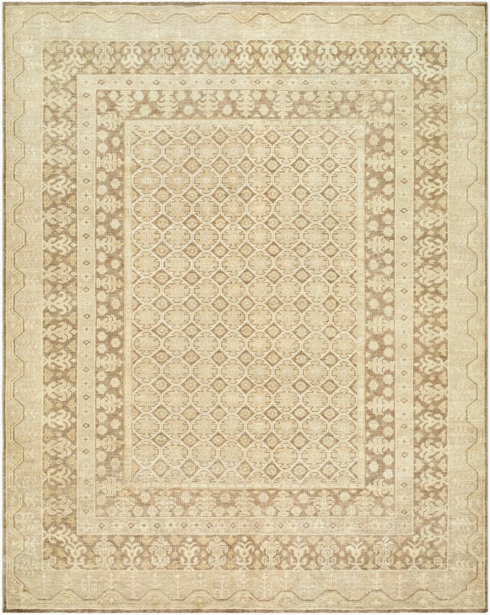 Surya Agra Hand-knotted Wool Flatweave Rug with Fringe for Living and Dining Spaces 10' x 14' Rectangle AAA2302-1014