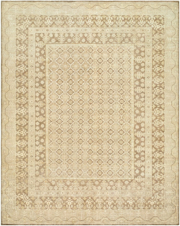 Surya Agra Hand-knotted Wool Flatweave Rug with Fringe for Living and Dining Spaces 10' x 14' Rectangle AAA2302-1014