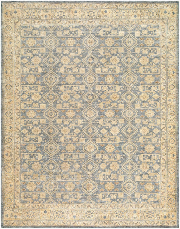 Surya Agra Hand Knotted Wool Flatweave Area Rug with Medallion Design for Large Rooms 9' x 12' Rectangle AAA2303-912