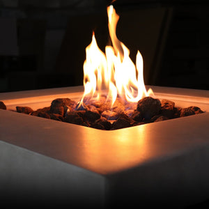 English Elm 24'' Fiber-Reinforced Concrete Outdoor Fire Pit with Hidden Tank Door, 40,000 BTU, Year-Round Use B120P198794