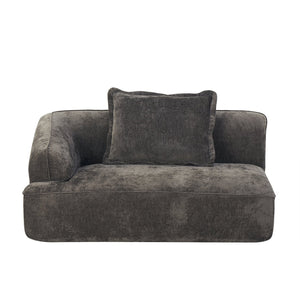 English Elm 122" L-shaped Sectional with Deep Chaise High Density Foam Low Profile Living Room Sofa N767P371309D