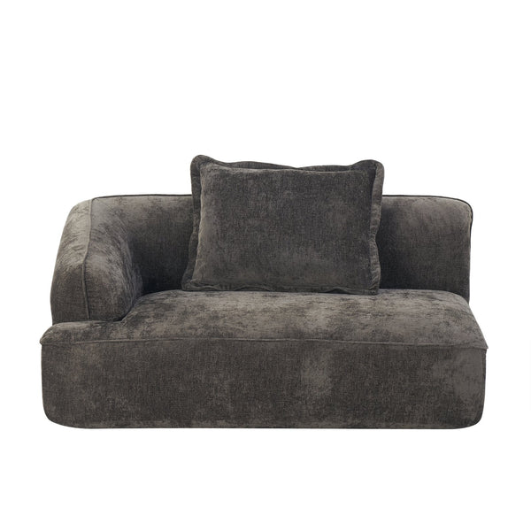 English Elm 122" L-shaped Sectional with Deep Chaise High Density Foam Low Profile Living Room Sofa N767P371309D