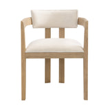 Christopher Knight Home® - Noble House - Dining Chair With Armrest-Light Ash/Beige