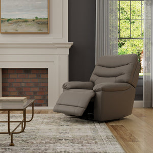 English Elm Global Home Swivel Glider Recliner In Oslo Sky - Stylish Comfort, Manual Footrest, Durable Design! B339P333951