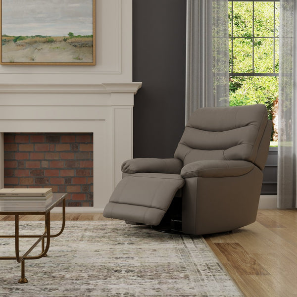 English Elm Global Home Swivel Glider Recliner In Oslo Sky - Stylish Comfort, Manual Footrest, Durable Design! B339P333951