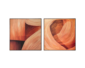 Sunpan CANYON Abstract Wall Art - 48" Modern Decor with Black Floater Frame for Striking Visual Impact II A0421