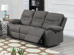English Elm 1pc Power Reclining Sofa Leatherette Upholstery Usb Charging Plush Arms Living Room B011P468516