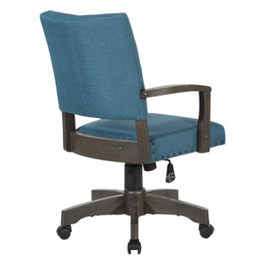 OSP Home Furnishings Santina Bankers Chair Antique Grey / Blue
