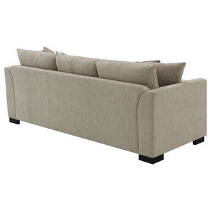 English Elm Pacheco Upholstered Sleeper Sectional with Chaise and Pullout Bed, Patterned Pillows & Sturdy Frame Camel B062P375539