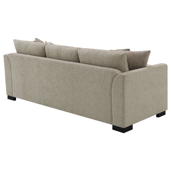 English Elm Pacheco Upholstered Sleeper Sectional with Chaise and Pullout Bed, Patterned Pillows & Sturdy Frame Camel B062P375539