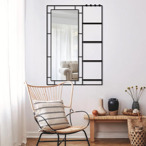 English Elm Ines Modern Vanity Mirror With Multi-Functional Shelf For Stylish Storage & Clear Reflection, Silver Frame W708P379169