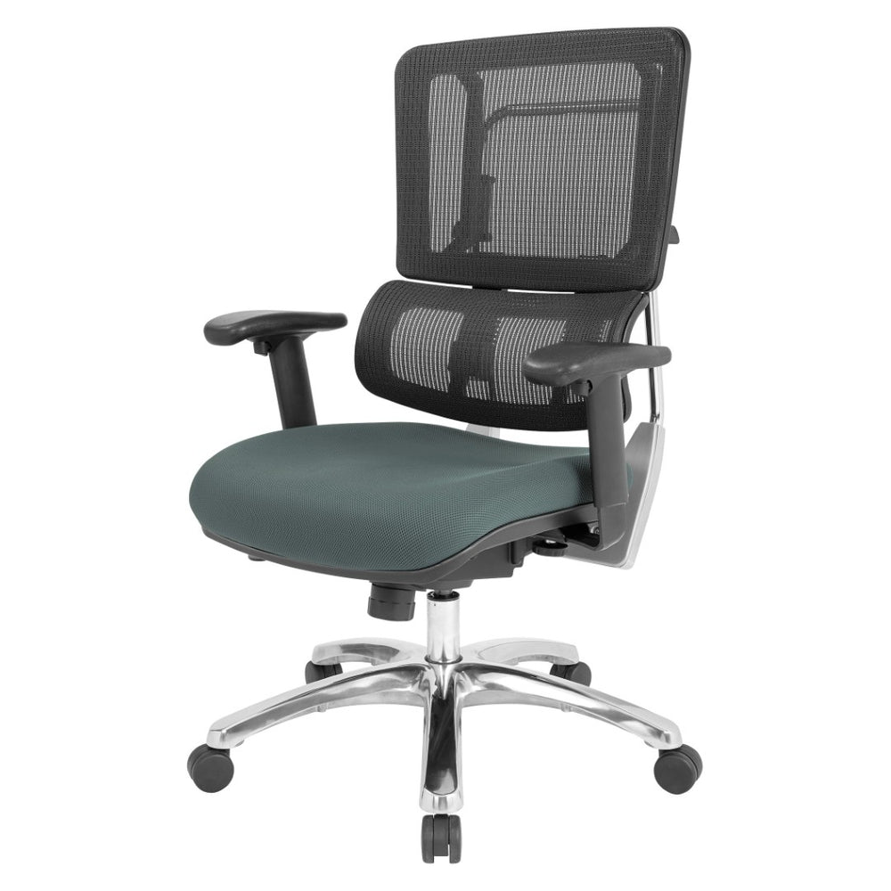 OSP Home Furnishings Vertical Mesh Back Manager Chair with Lumbar Support and Pneumatic Height Adjustment 99662C-2M