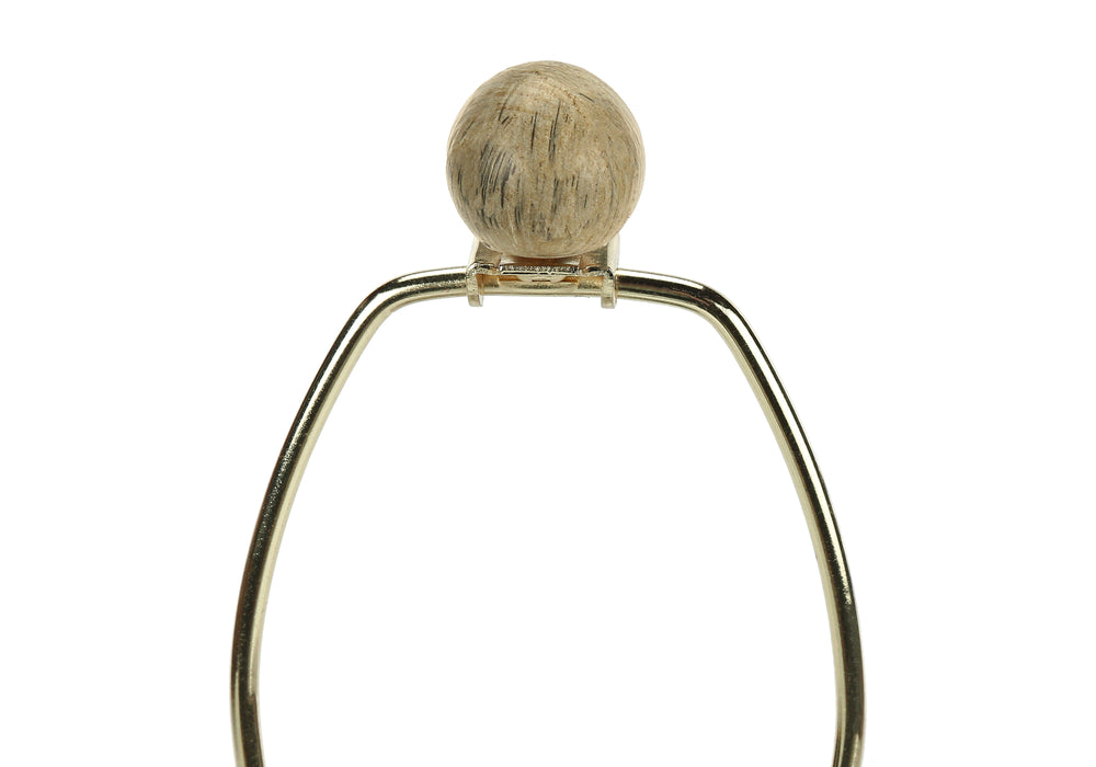 English Elm Lighting, Textured Gourd-Shaped Table Lamp With Black Shade, Brown Resin, 3-Way Switch, Modern Style B2710P220073