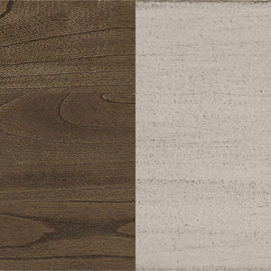 English Elm Seaside Nutmeg Starburst Dining Table in Rustic Cream Finish with Arched Ladder Back Charm, Cozy Upholstery B062P358242