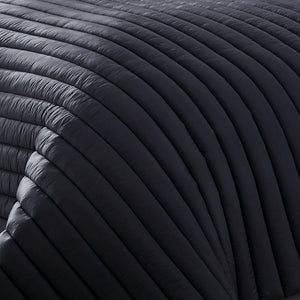 English Elm Excursion Puffer Quilted Comforter Set - 3-Piece F/Q Black For Modern Comfort & Style Upgrade B340P341953