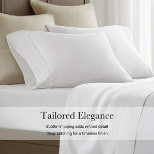 English Elm 5 Egyptian Cotton Split King Sateen Sheet Set with Deep Pockets Breathable Luxurious Feel White 5 L x 14 W x 12.25 H B035P381315