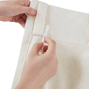 English Elm 2-piece Pinch Pleat Poly Linen Curtain Panels Tailored Formal Drape for Any Room Ivory B035P482983
