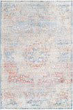 Unique Loom Newport Elms Machine Made Medallion Rug Multi, Blue/Gray/Ivory/Light Blue/Light Brown/Rust Red/Terracotta 5' 3" x 8' 0"