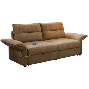 English Elm This Fleece Convertible Sleeper Sofa Unfolds Into a Full Bed for Guest Rooms W3820S00042