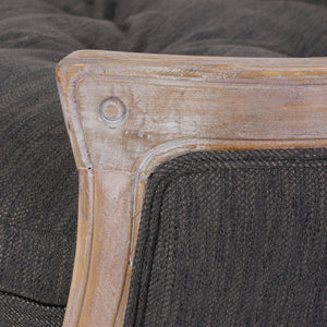 English Elm Pet Bed with Tufted Cushion Solid Birch Turned Legs Upholstered Living Room Sofa Style 72913.00