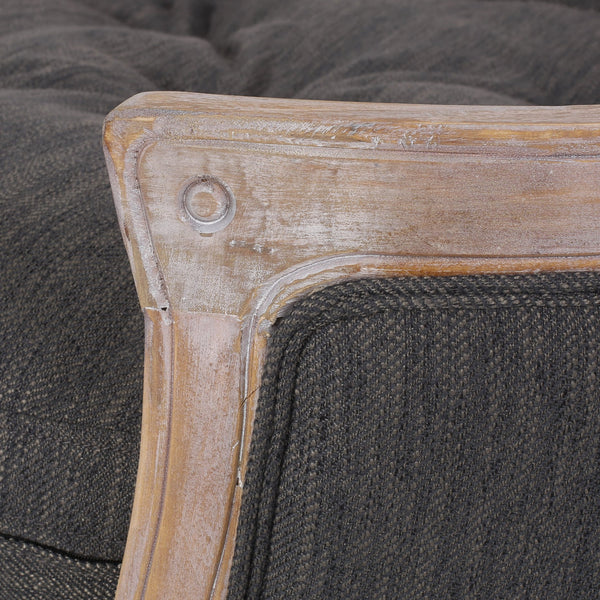 English Elm Pet Bed with Tufted Cushion Solid Birch Turned Legs Upholstered Living Room Sofa Style 72913.00