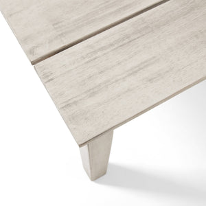 English Elm Loft Outdoor Acacia and Rattan Coffee Table with Open Slat Design for Patio Spaces 67258.00GRY