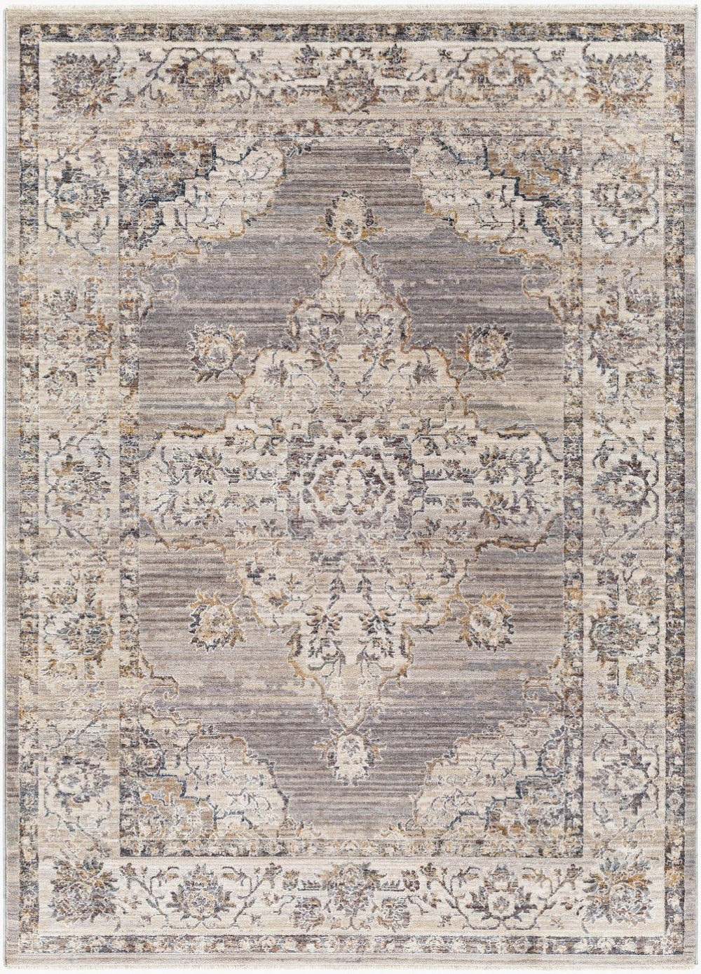 Livabliss Aida Traditional Fringe Accent Rug Soft Polyester Pile for Entryway or Bedside Beige, Medium G 2'7" x 4'11" AAD2301-27411