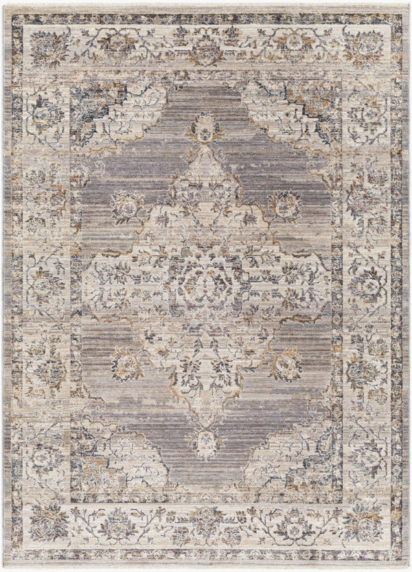 Livabliss Aida Traditional Fringe Accent Rug Soft Polyester Pile for Entryway or Bedside Beige, Medium G 2'7" x 4'11" AAD2301-27411