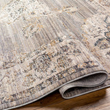 Aida AAD-2301 8'10" x 13' Machine Woven Rug AAD2301-81013  Beige, Medium Gray, Tan, Gray, Charcoal, Deep Teal Surya