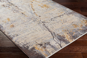 Aida AAD-2302 8'10" x 13' Machine Woven Rug AAD2302-81013  Beige, Medium Gray, Gray, Deep Teal, Tan Surya