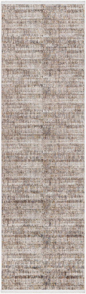 Livabliss Aida Fringe Border Polyester Accent Rug Turkish Woven for Entryways and Cozy Bedrooms Ivory, Medium G 2'7" x 9' AAD2304-279