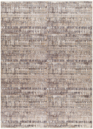 Aida AAD-2304 8'10" x 13' Machine Woven Rug AAD2304-81013  Ivory, Medium Gray, Charcoal, Tan, Deep Teal, Beige Surya